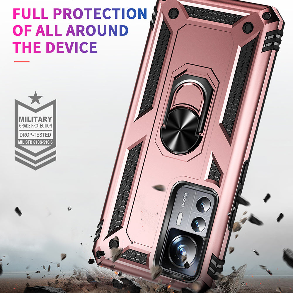 Anti-drop Phone Case for Xiaomi 12T 5G 12T Pro 5G Redmi K50 Ultra 5G PC TPU Phone Cover with Ring Kickstand Anti-drop Phone Case for Xiaomi 12T 5G 12T Pro 5G Redmi K50 Ultra 5G PC TPU Phone Cover with Ring Kickstand